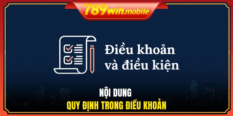 Nội dung quy định trong điều khoản
